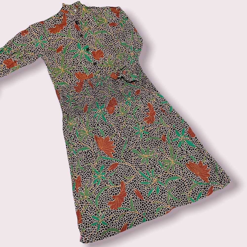 Vtg Lillie Rubin printed Dress